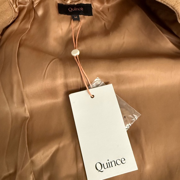 Quince Women’s Italian Wool Stand Collar Blazer Warm Camel Outerwear M New - Picture 9 of 14